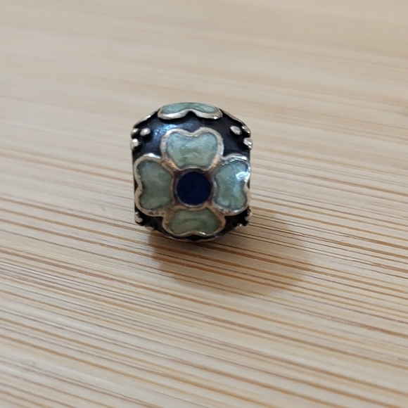 Pandora Jewelry - Pandora Retired Blue Daisy Flower 925 Silver Charm